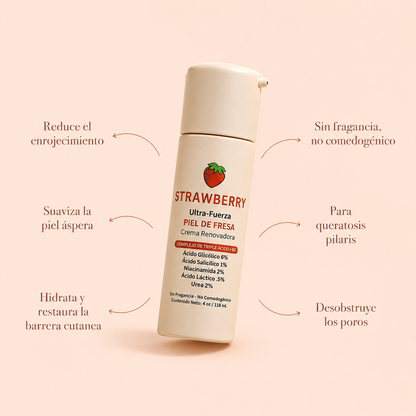 Crema Renovadora Corporal | Para piel de gallina y puntos rojos | Strawberry™