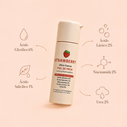 Crema Renovadora Corporal | Para piel de gallina y puntos rojos | Strawberry™
